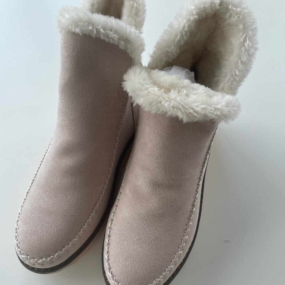 Tinstree Classic Non-Slip Ankle Snow Booties Warm Fur Lining Boots